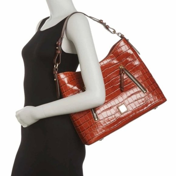 Dooney & Bourke Cooper Croc Hobo Shoulder Bag, NWT - Picture 6 of 16